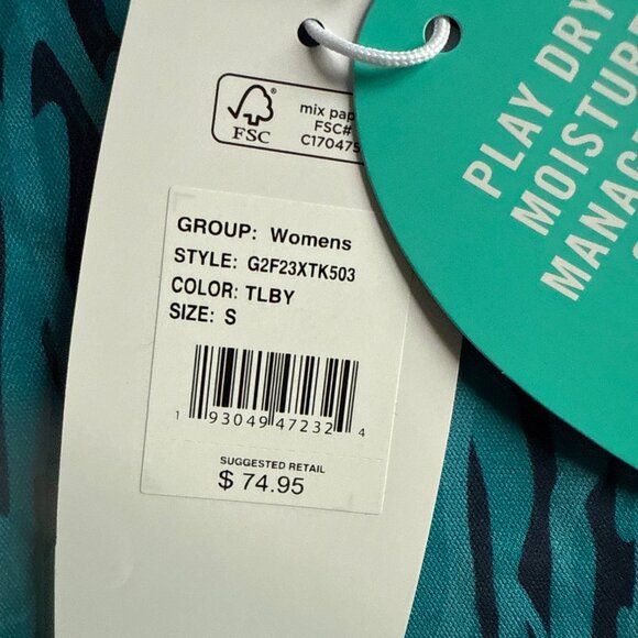 Greg Norman women's long-sleeve golf shirt zebra animal print, size small, new. - Picture 4 of 5